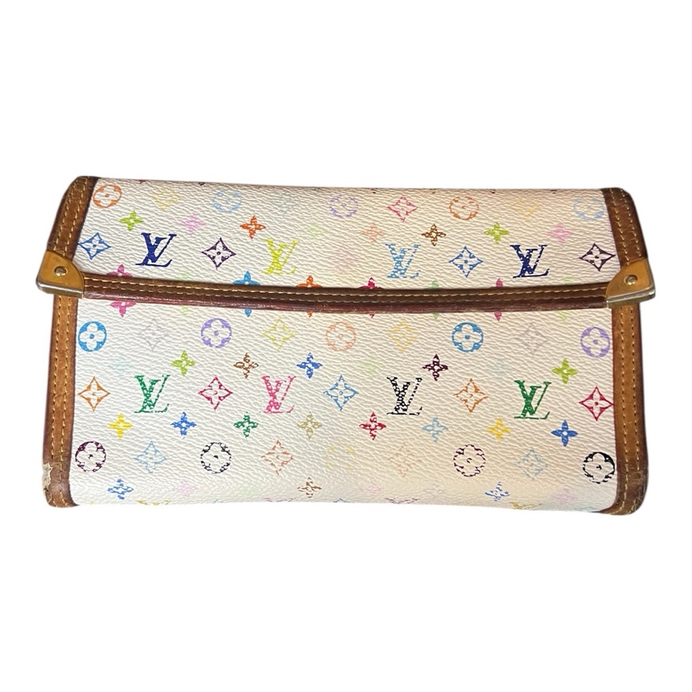 Vintage Louis Vuitton Multicolor Porte Tresor International Wallet.